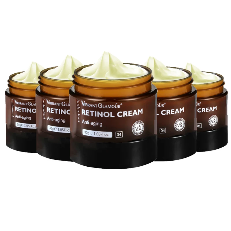 VIBRANT GLAMOUR Retinol Face Cream Anti-Aging Remove Wrinkle Firming Lifting Whitening Brightening Moisturizing  Skin Care 5pcs