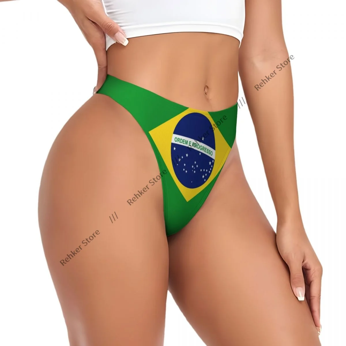 

Sexy Women Underwear Brazil Flag Thong Panties G-string