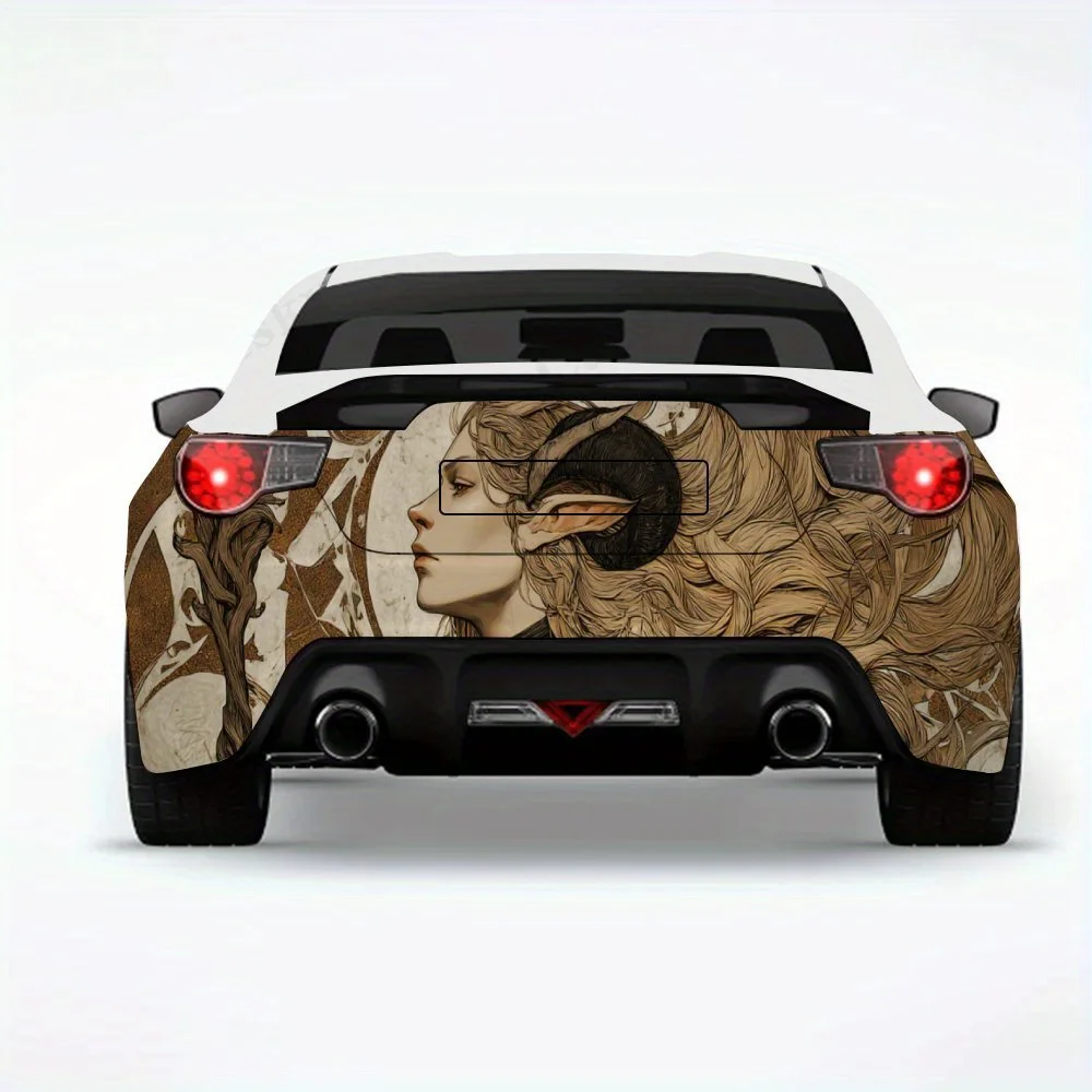 

Elf Mage with Staff-20250725-02Car Sticker-Vinyl Decal for Car Rear, Waterproof Self-Adhesive Vinyl Stickers for Vehicle Tail &