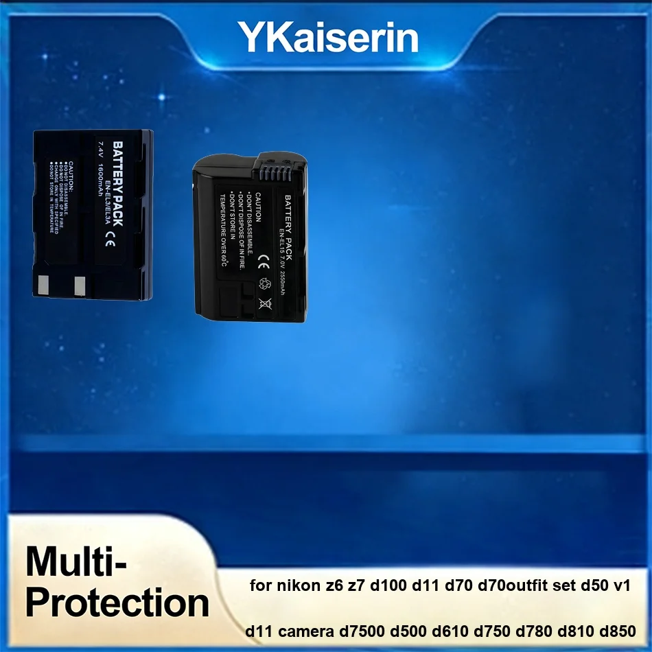 

Аккумулятор EN-EL15 EN-EL3A для Nikon Z6, Z7, D100, D11, D70, D70outfit Set, D50, V1, D11 Camera, D7500, D500, D610, D750, D780, D810, D850