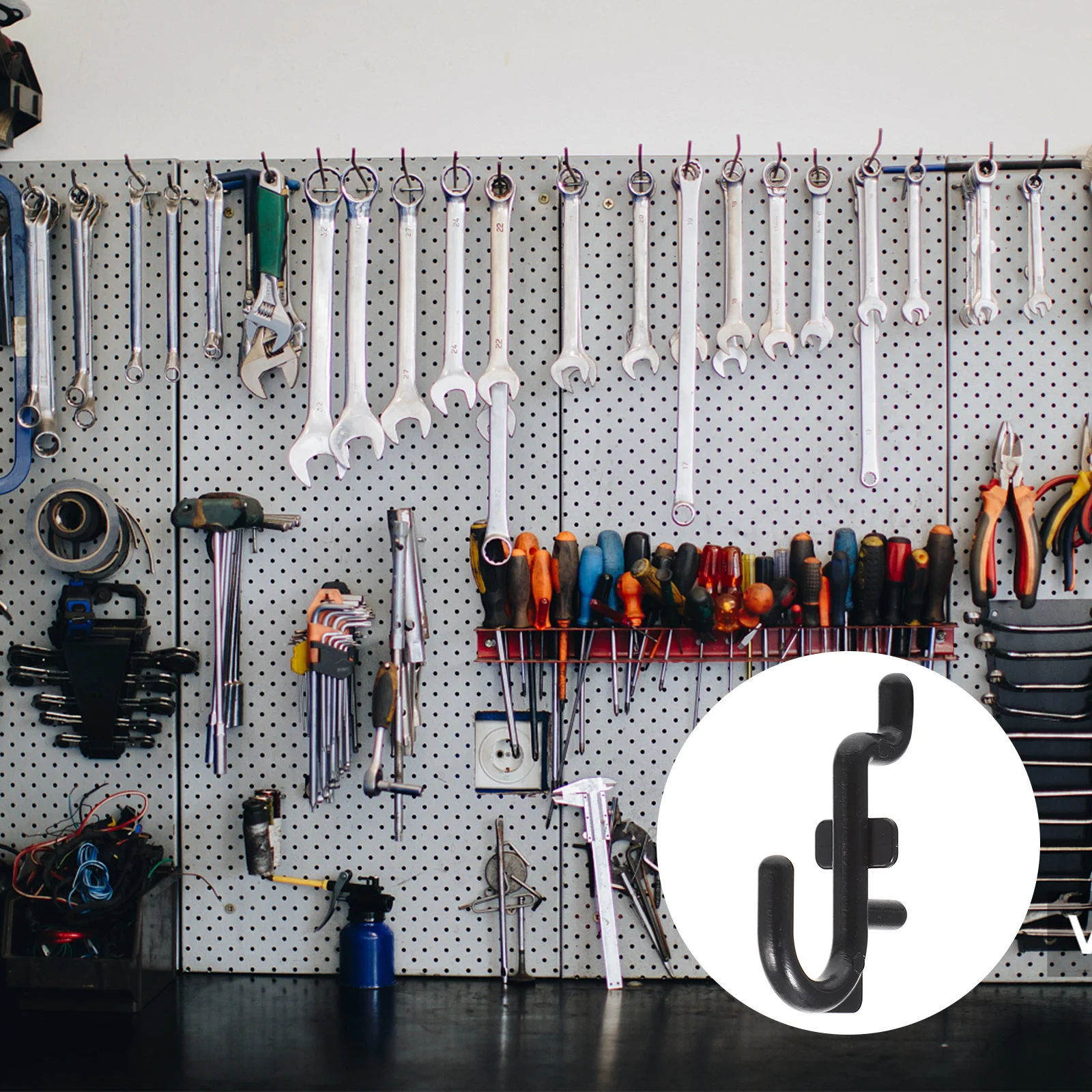 

50Pcs Peg Board Hook Plastic Durable Shelf Hanging Hook Storage Organizer Garage Workshop Shelf Hanger