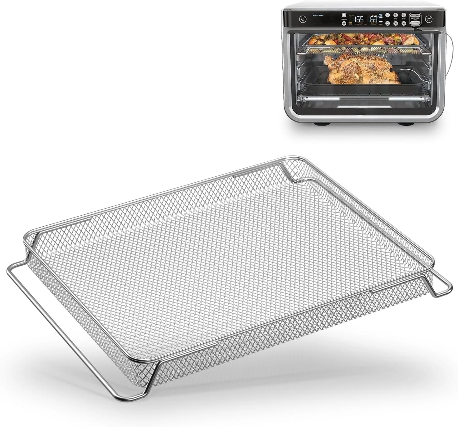 

Air Fryer Oven Basket for Ninja DT201 DT251 Foodi Digital Air Fryer Oven Replacement Mesh Baking Tray Accessories