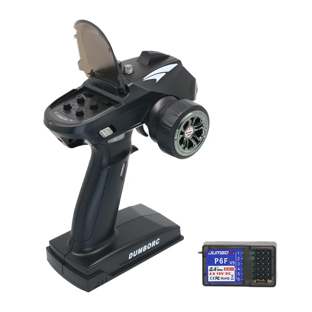 

DumboRC X6 RC-передатчик 2.4G 6CH с приемником P6FG / P6F/ P6DC / P6DCG для радиоуправляемого автомобиля, лодки, танка, радиоуправляемая модель автомобиля, игрушечные детали