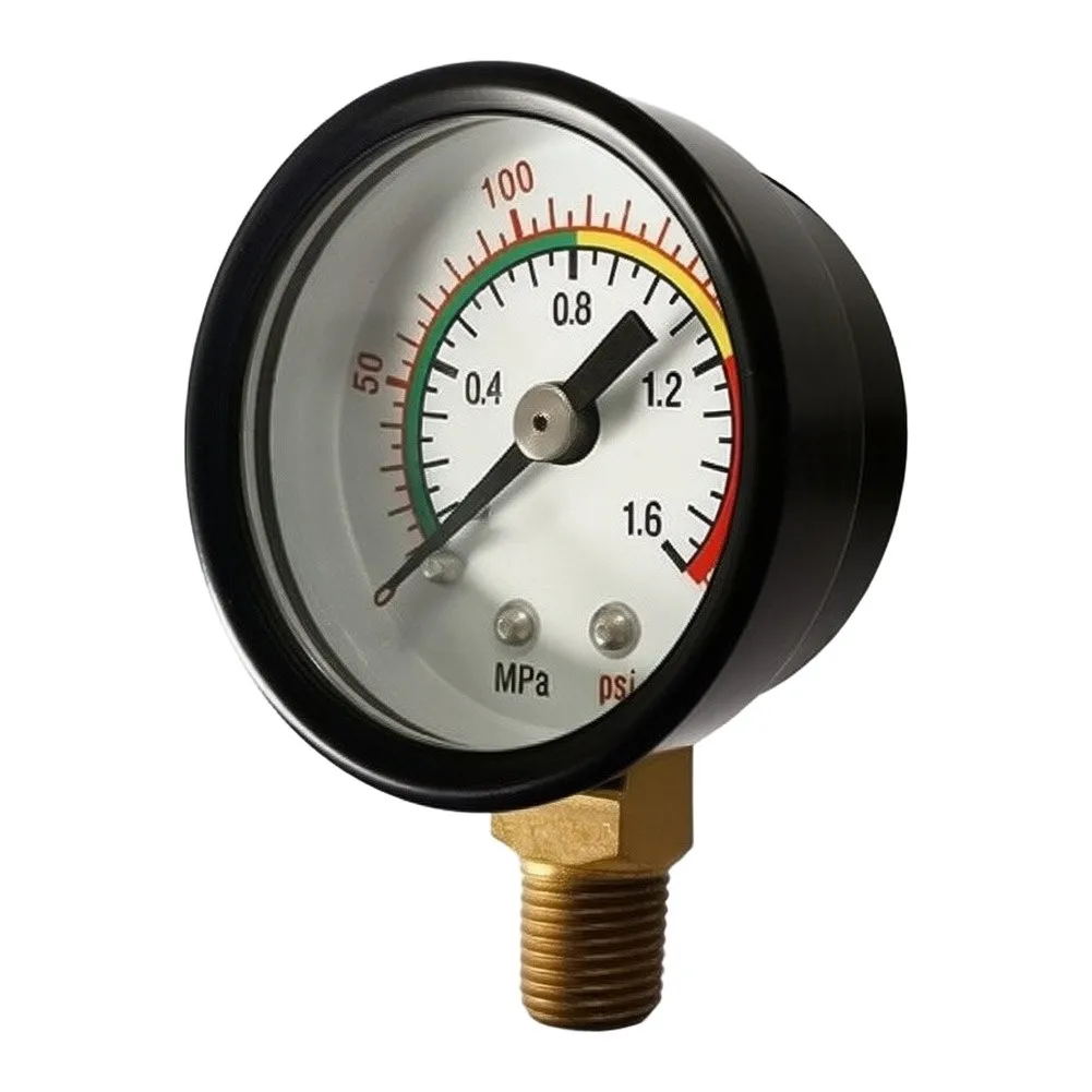 Radial Pressure Gauge 0-1.6MPa High Accuracy Iron Shell For Steam Water Oil Air System Industrial Meter