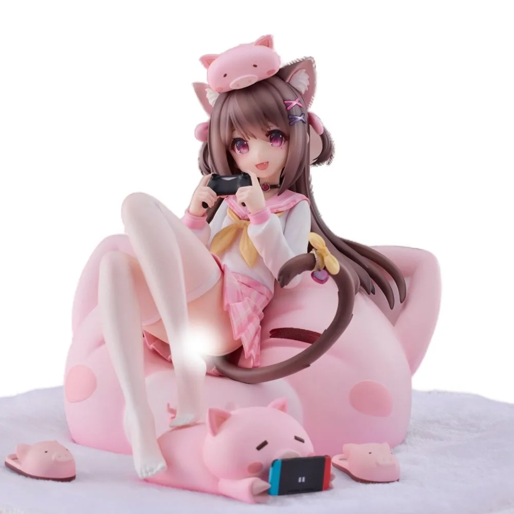 18CM Asaki Figur Schwein Prinzessin Anime Sitzhaltung Handwerk Tisch Dekoration Golf Modell Spielzeug Geschenk Sammlung Ornamente PVC
