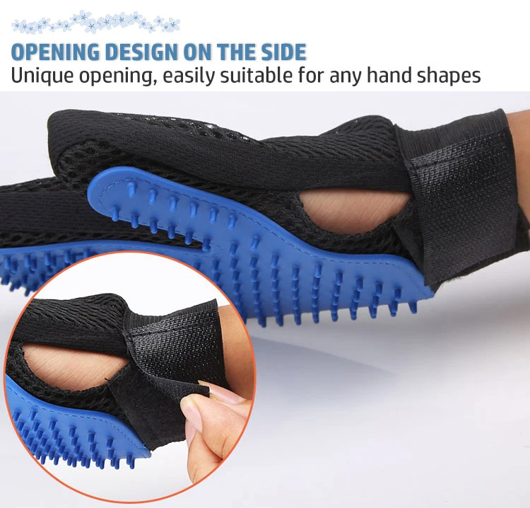 Dog Fur Remover Massage Pet Showering Glove Pet Hair Cleaning Glove Brush