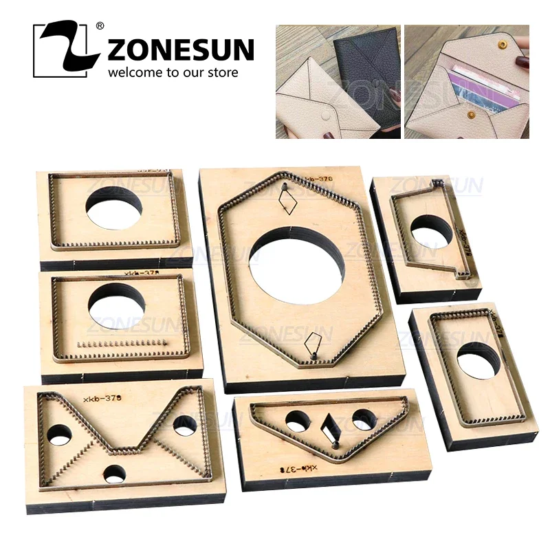 ZONESUN Credit Card Holder Women Wallet Custom Leather Cutting Die Handicraft Punching Tool Mold DIY Paper Wallet Die Cuts