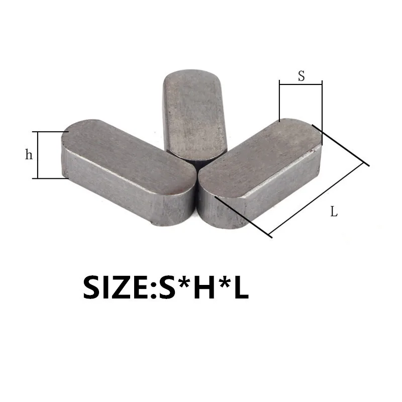 140pcs round Ended Feather Parallel Drive Shaft Keys Set Dowel Hardware 8mm 10mm 12mm 16mm 20mm 25mm 30mm for Hardware Tools