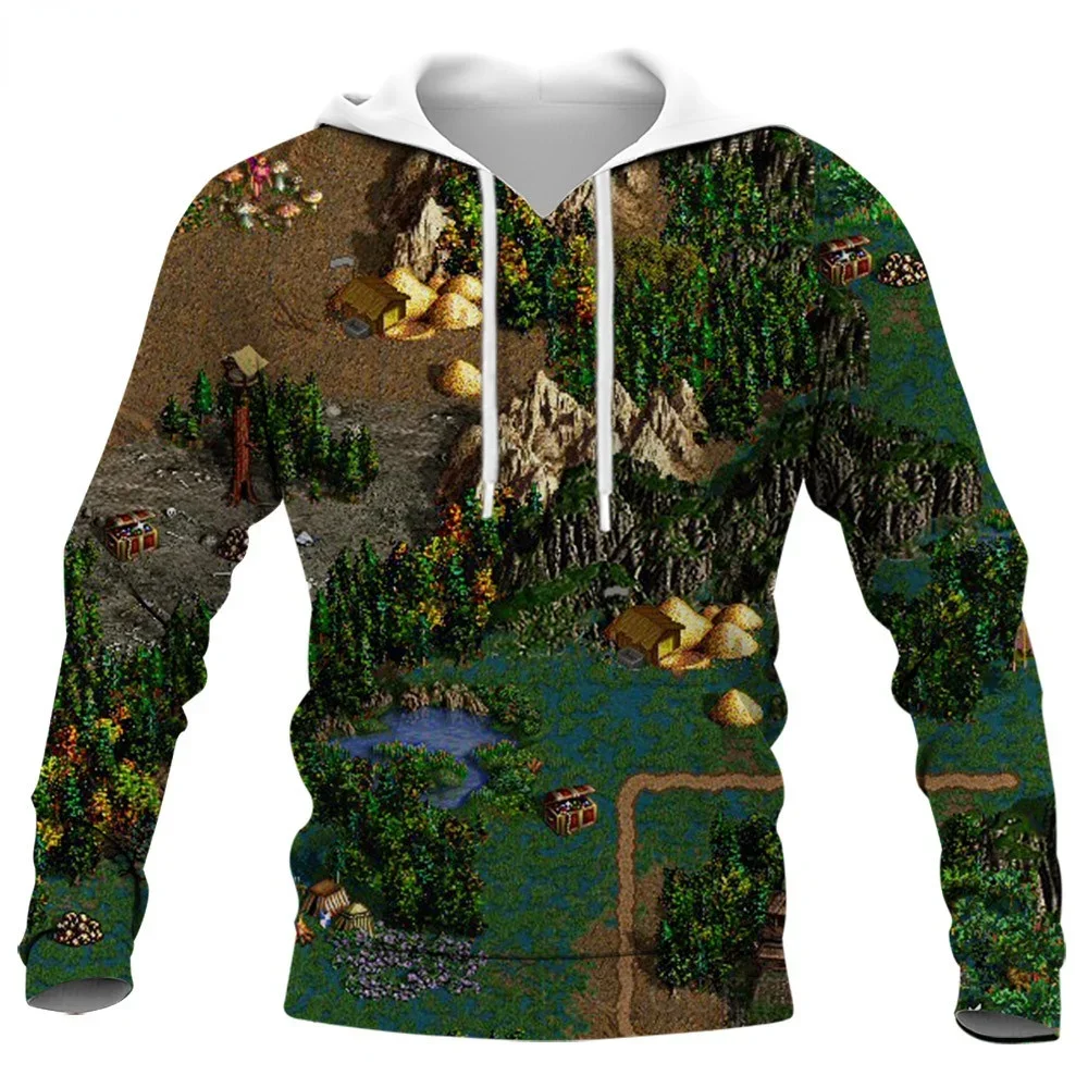 

CLOOCL Мужские толстовки с капюшоном Classic Game Heroes of Might & Magic 3D с капюшоном и длинными рукавами, унисекс, уличная одежда в стиле Харадзюку, пуловер