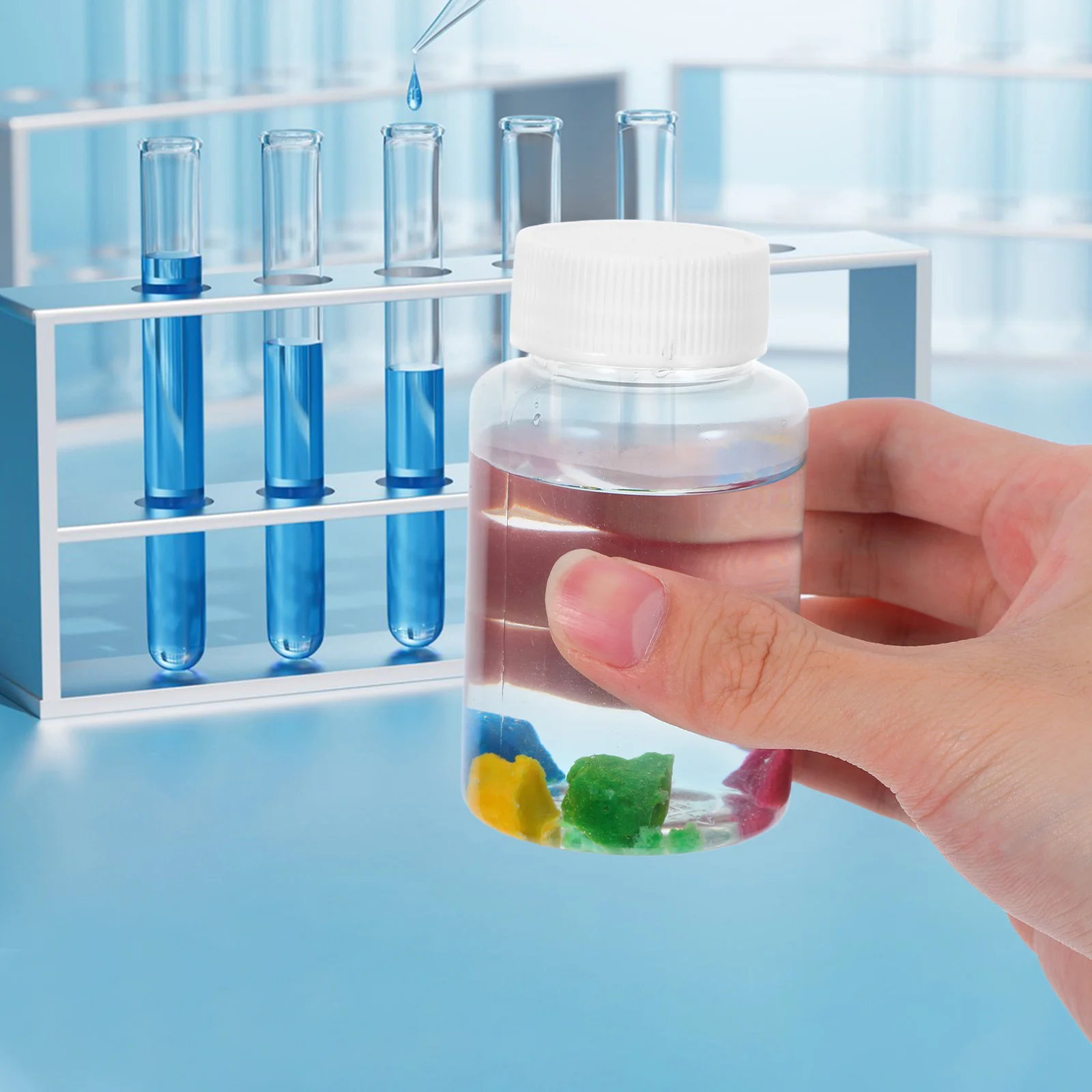 4 conjuntos de cristal crescente haste ciência kit crianças jardim água conjunto experimento educacional pedras coloridas aprendizagem diy