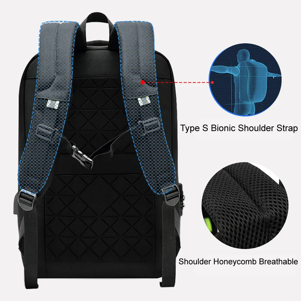 GNWXY New Hard Shell Men Anti-thief Backpack Fashion Large Capacity School Backpacks Waterproof Business Laptop Bag Dropshipping