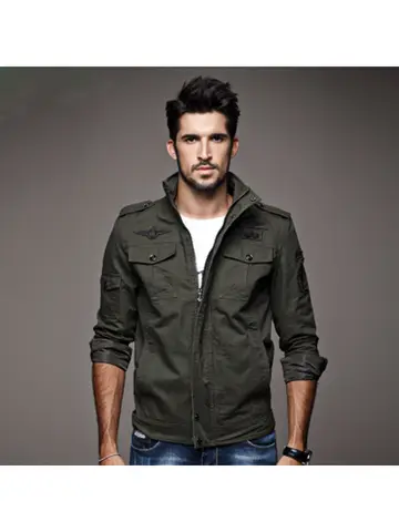 New 2023 Casual Army Military Jacket Men Plus Size M-6XL Jaqueta masculina Air force one Spring & Autumn Cargo Mens Jackets Coat