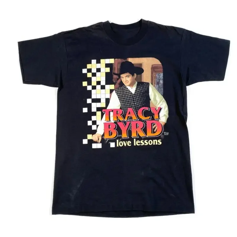 Vtg Tracy Byrd Love Lessons Tour Cotton Black Full Size T Shirt Ag080