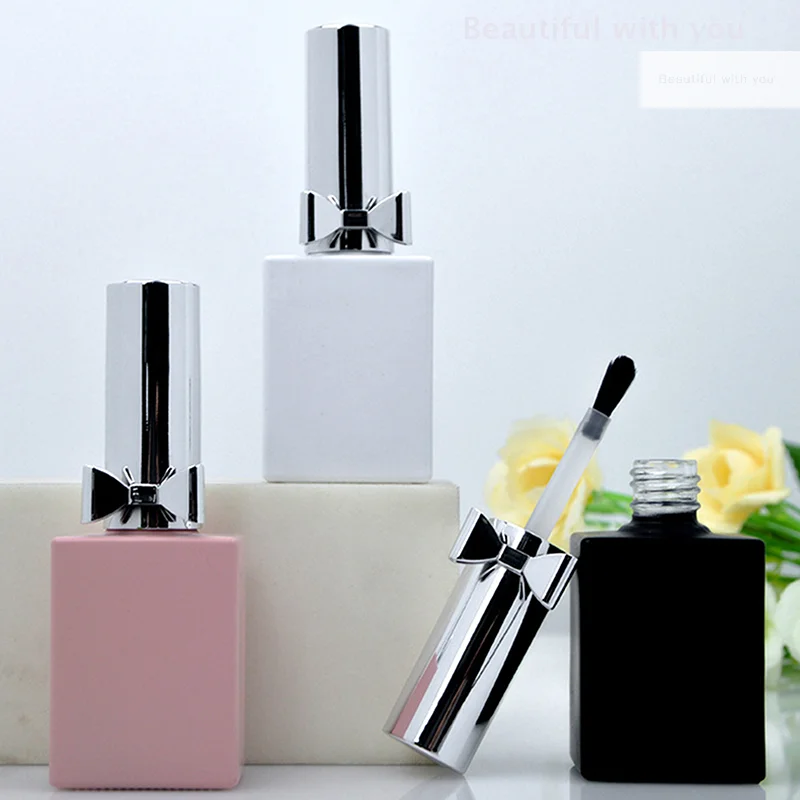 

1/3pcs Empty Nail Polish Bottle 10ml 15ml Nail Polish Glass Bottle With Brush Salon DIY Cosmetics Container Glass With Lid Brush