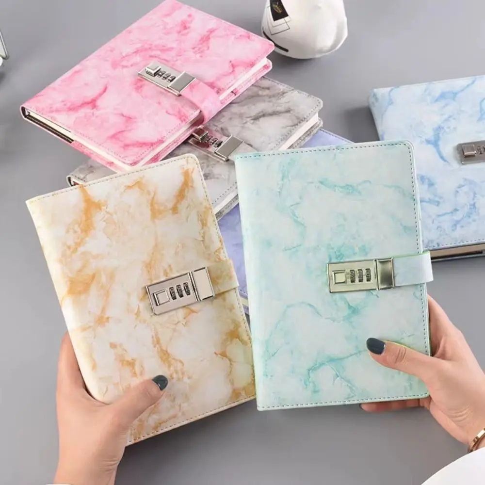 Office Supply 96-Page Password Notebook A5 PU Leather Personal Notepad Smooth Writing Retro Secure Diary Binder Study