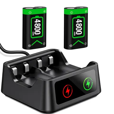 BEBONCOOL 2*4800mWh Batterie Per XBOX One Controller Batteria Ricaricabile Per XBOX One S/X/XBOX Serise X/S Gamepad Batteria