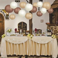 12Pcs Caramel Bohemian Brown Paper Lantern Decorations - Rustic Neutral Hanging Decorations Suitable for Weddings, Birthday Parties, Bridal Showers, and Graduation Ceremonies, Multi-Size Paper Lanterns for Home and Western-Themed Events, Vintage Style, Natural Aesthetics, Event Lighting, Event Planner 2