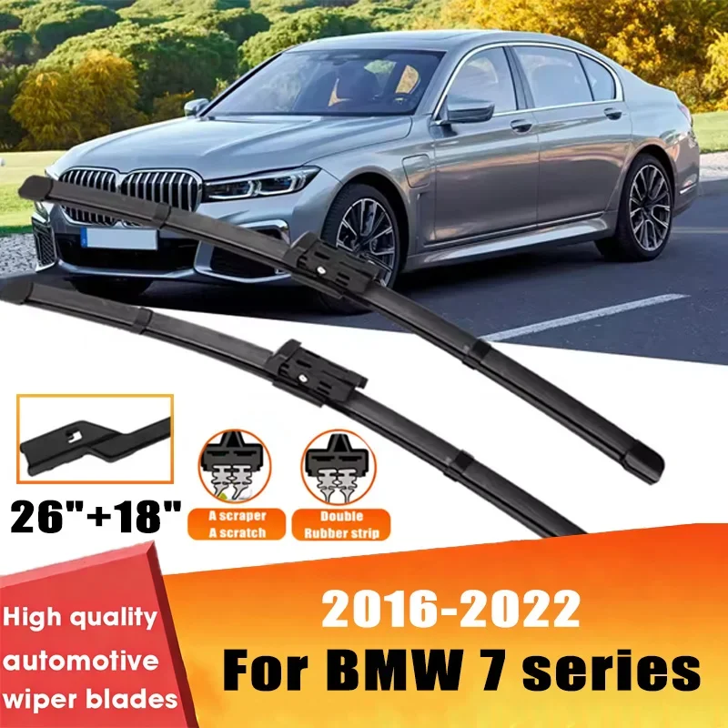 

Комплект из 2 передних дворников для BMW 7 серии 2016-2022 (2017, 2018, 2019) для лобового стекла, 26"+18", автомобильные аксессуары