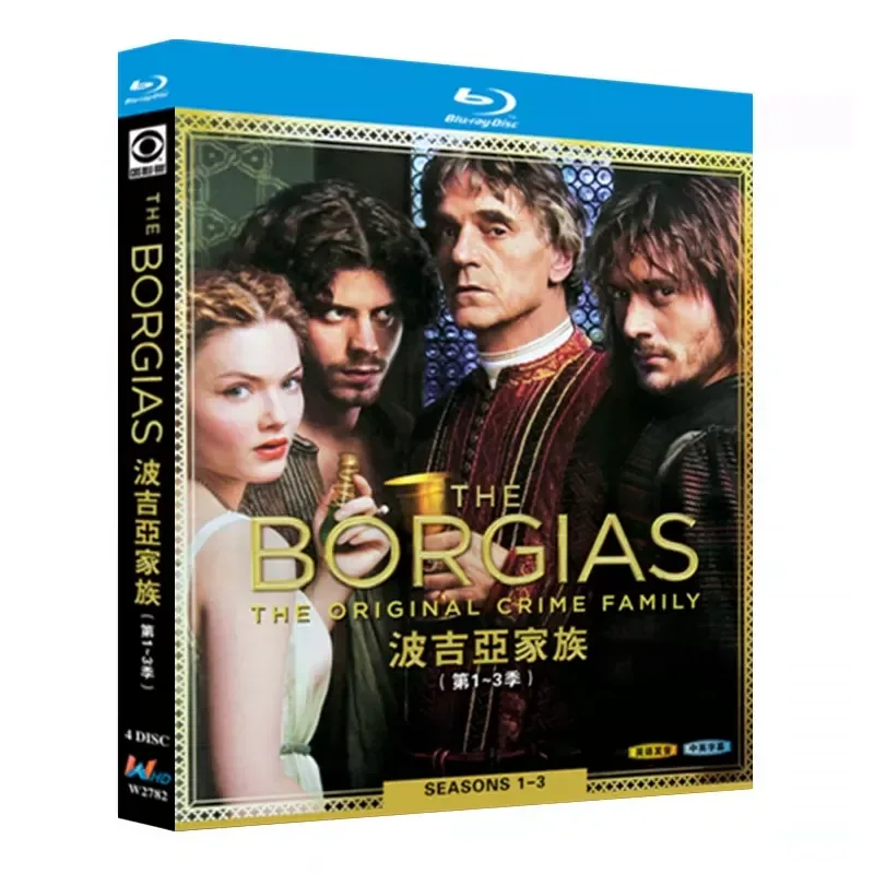 Blu-ray Ultra HD American Drama The Borgia Family Seasons 1-3 BD Disc CD Box Chinese and English Subtitles