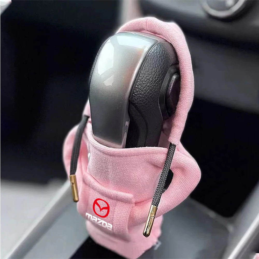 Universal Hoodie Car Gear Car Shift Lever Cover Change Lever Sweatshirt Gearshift Cover For Mazda 3 Axela CX5 CX3 CX4 CX30 CX9