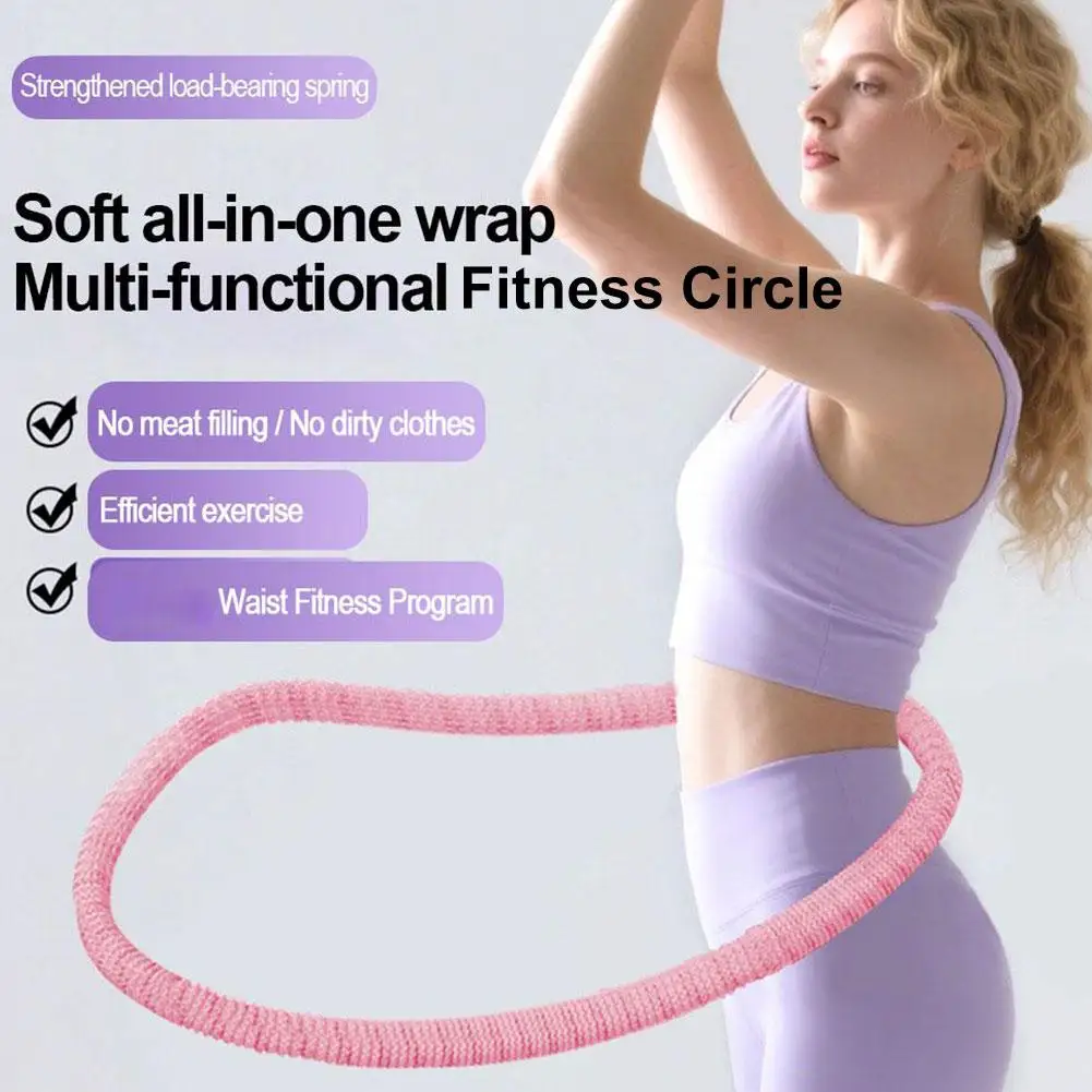 حلقة تمرين محمولة على شكل دائرة للياقة البدنية، قابلة للطي، تشكيل الخصر، دائرة زنبركية ناعمة، حلقة تمارين البطن تستخدم للتمارين الرياضية #2