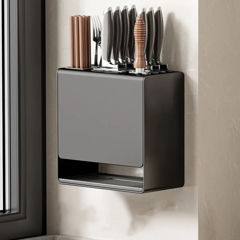

Carbon Steel Knives Holder Mold-resistant Drainage Chopstick Cage Large Capacity Space Saving Tableware Storage Rack Kitchen
