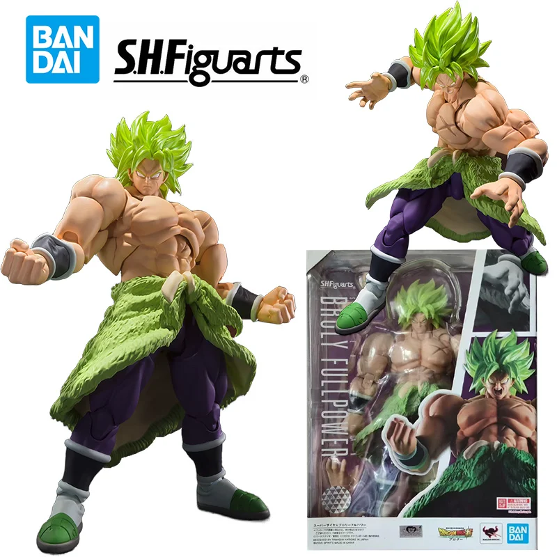 Bandai S.h. Figuarts-Figurine articulée Dragon Ball, 22cm, Broly, Super Saisuperb, Fullpower, Super Anime, Modèle original, Collection de jouets, Cadeau