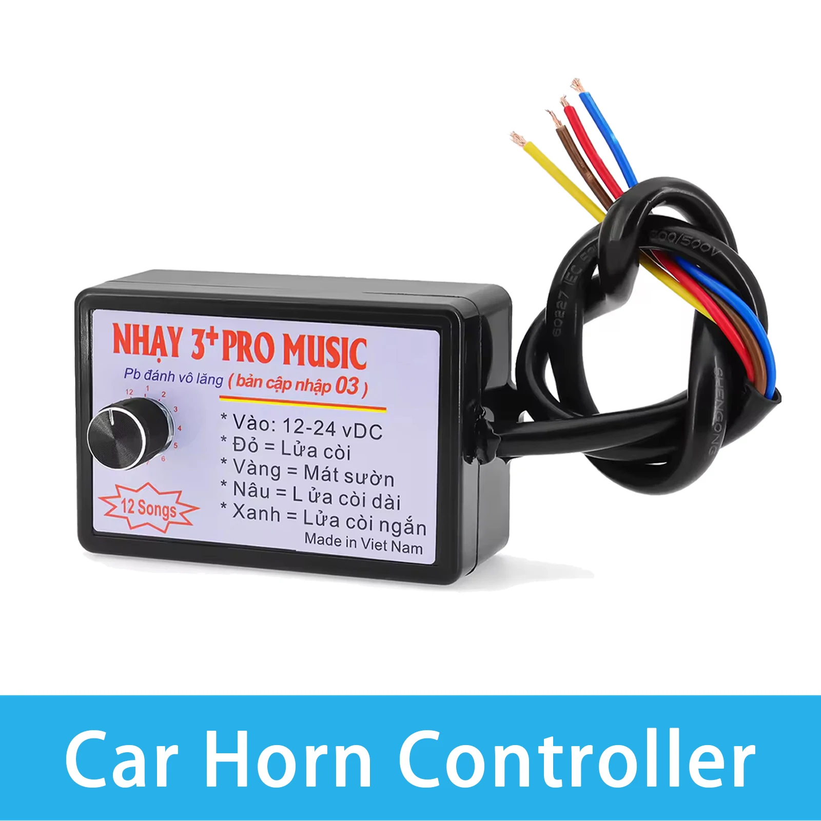 

Car Horn Controller Auto Trumpets Speaker Sound Control Unit With 12 Sound Effects Switching For Car Truck Marine Boat
