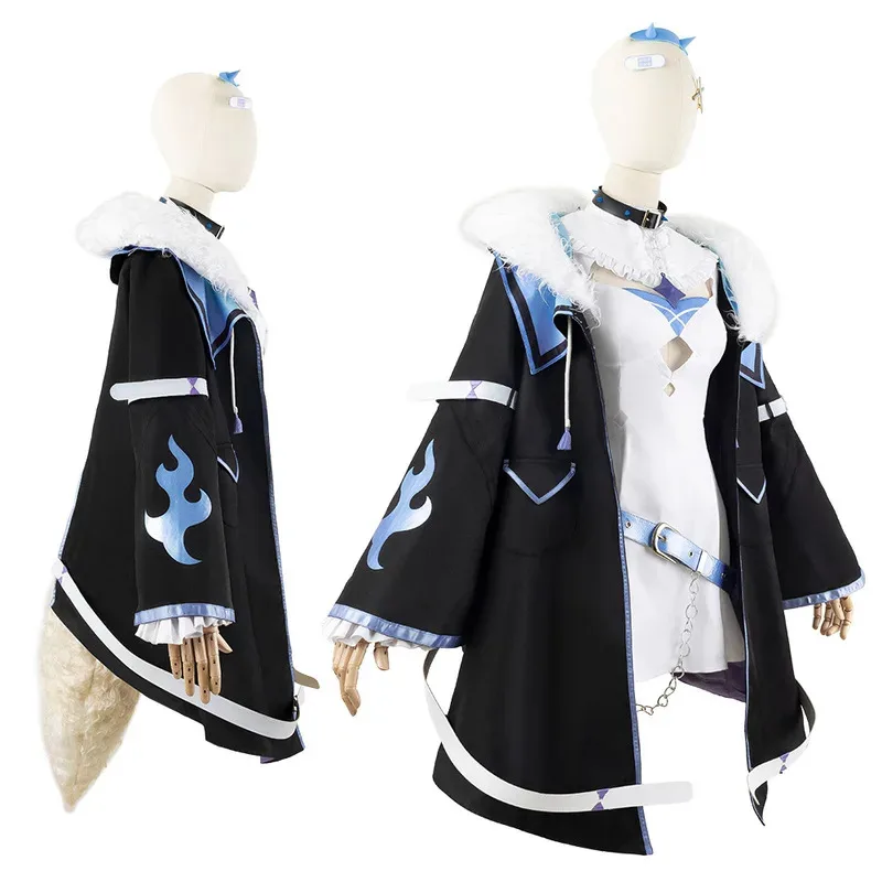 أزياء Vtuber Fuwawa Mococo Abyssgard التأثيرية Fwmc Hololive EN Advent 3rd Fuwa Moco Holo Abgadoard Girl Set شعر مستعار أنيمي