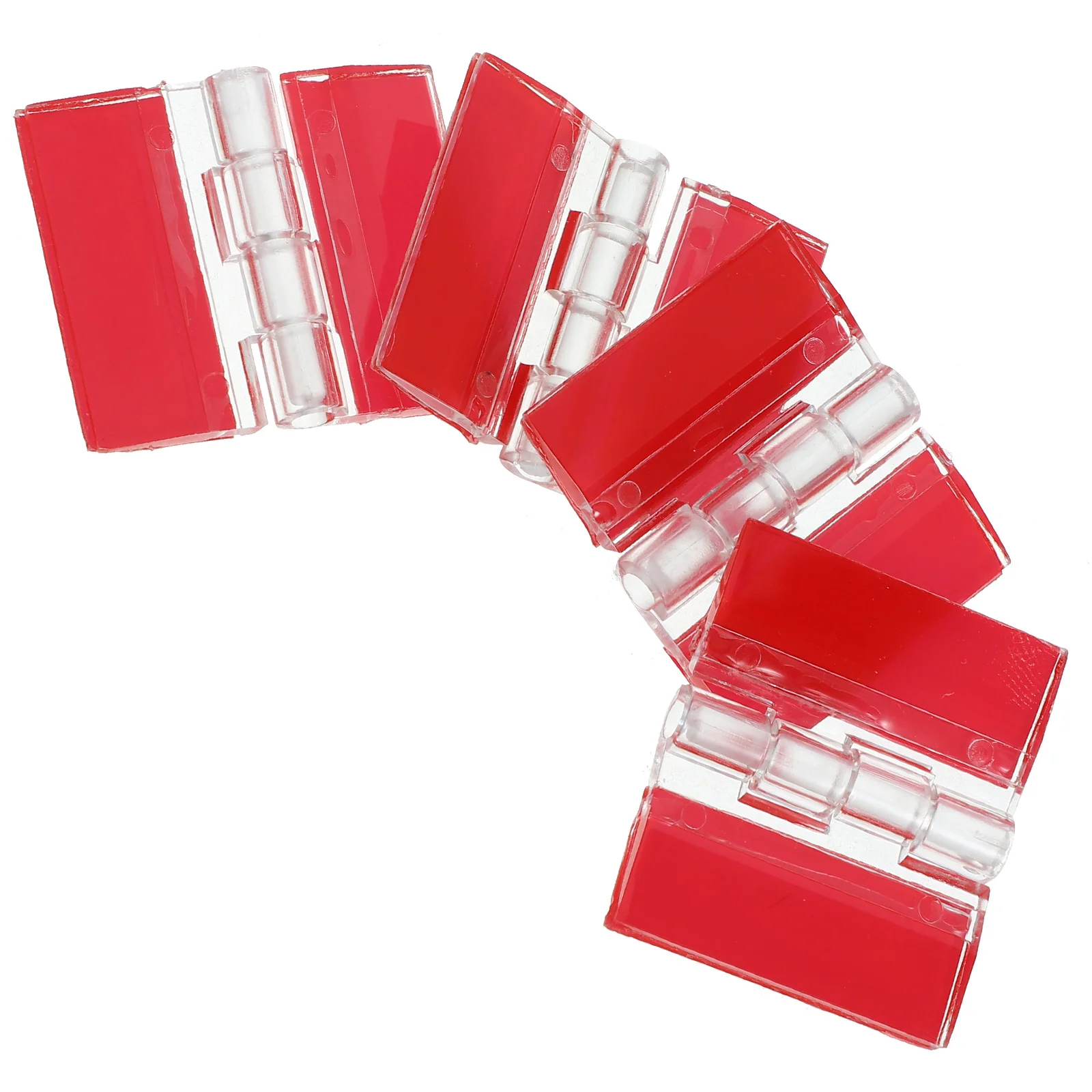 4 Pcs Pvc Hinge Self Adhesive Cabinet Hinges Acrylic Continuous Piano Red Folding Door