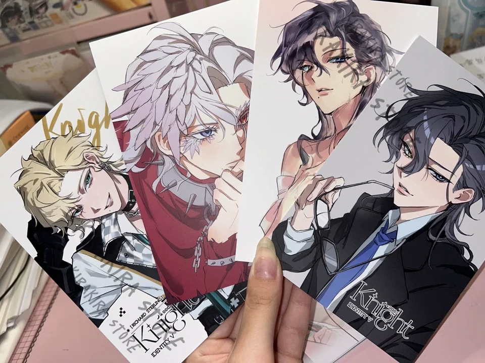 Identity Ⅴ Knight Richard Sterling Matador Hernando Romero Acrylic Double-flash Color Paper Cosplay Tinplate Badge Pins Postcard