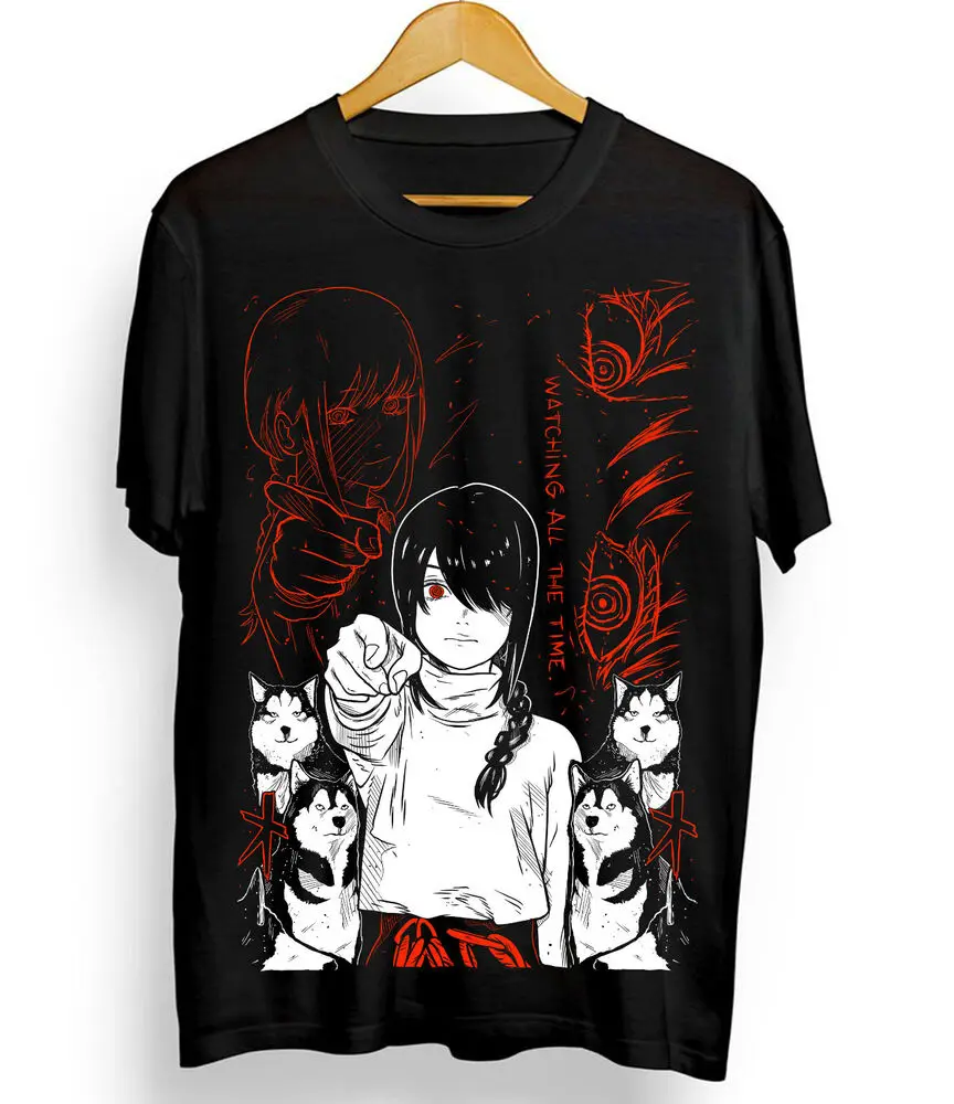 Nayuta T-shirt Chainsaw Man Denji Makima Denji Anime Manga Black Shirt All Size