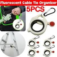 Fluorescent Cable Tie Organizer Reusable Zip Tie Holder Portable Electrical Wire Ties Clip Cable Tie Storage Tool