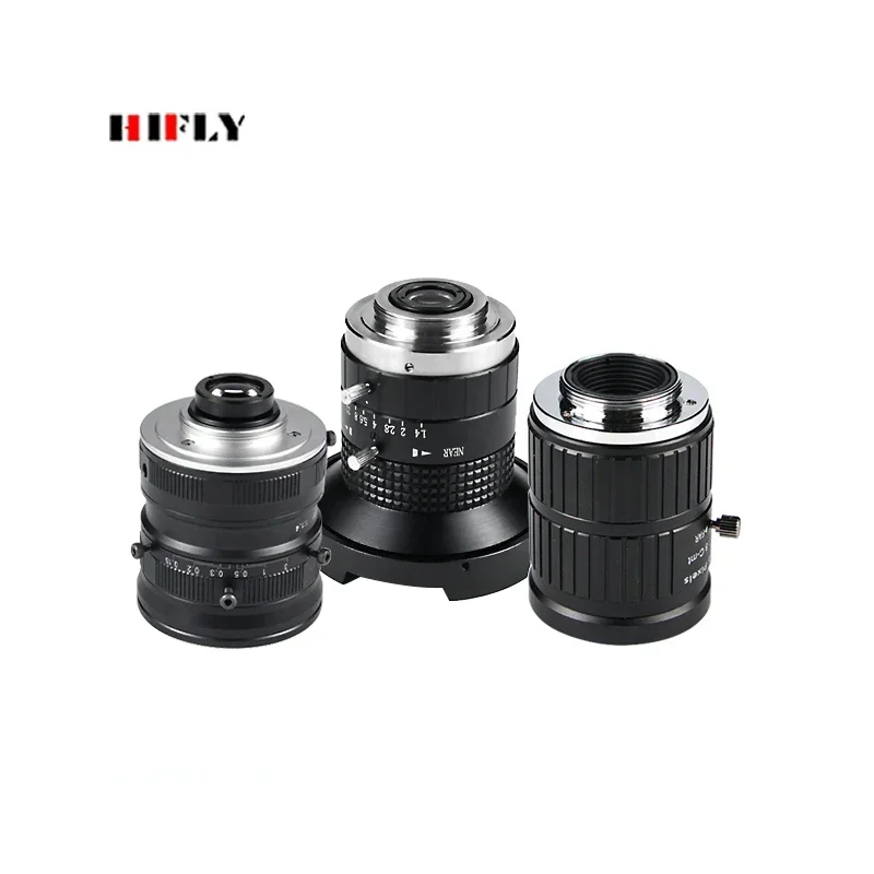 HIFLY 75mm 1" 10MP Machine Vision Camera Lenses Industrial Optical C Mount Fa Lens For Defect Detection