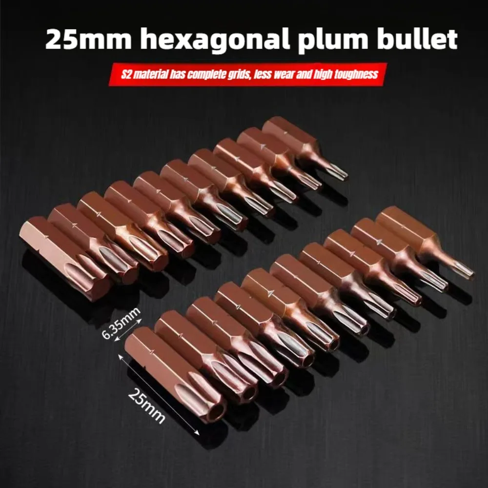 1/4 Zoll Schraubendreher-Bit-Set 25mm S2 Legierungsstahl Kreuzschlitz Schlitz Sechskant Torx Vierkant Steckschlüssel Pozidriv zum Entfernen DIY Handwerkzeuge – Detail 7