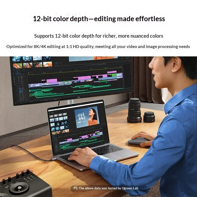 UGREEN CM565 USB C to HDMI 2.1 Cable 1.5m 8K 60Hz Aluminum Adapter for Monitor TV Laptop