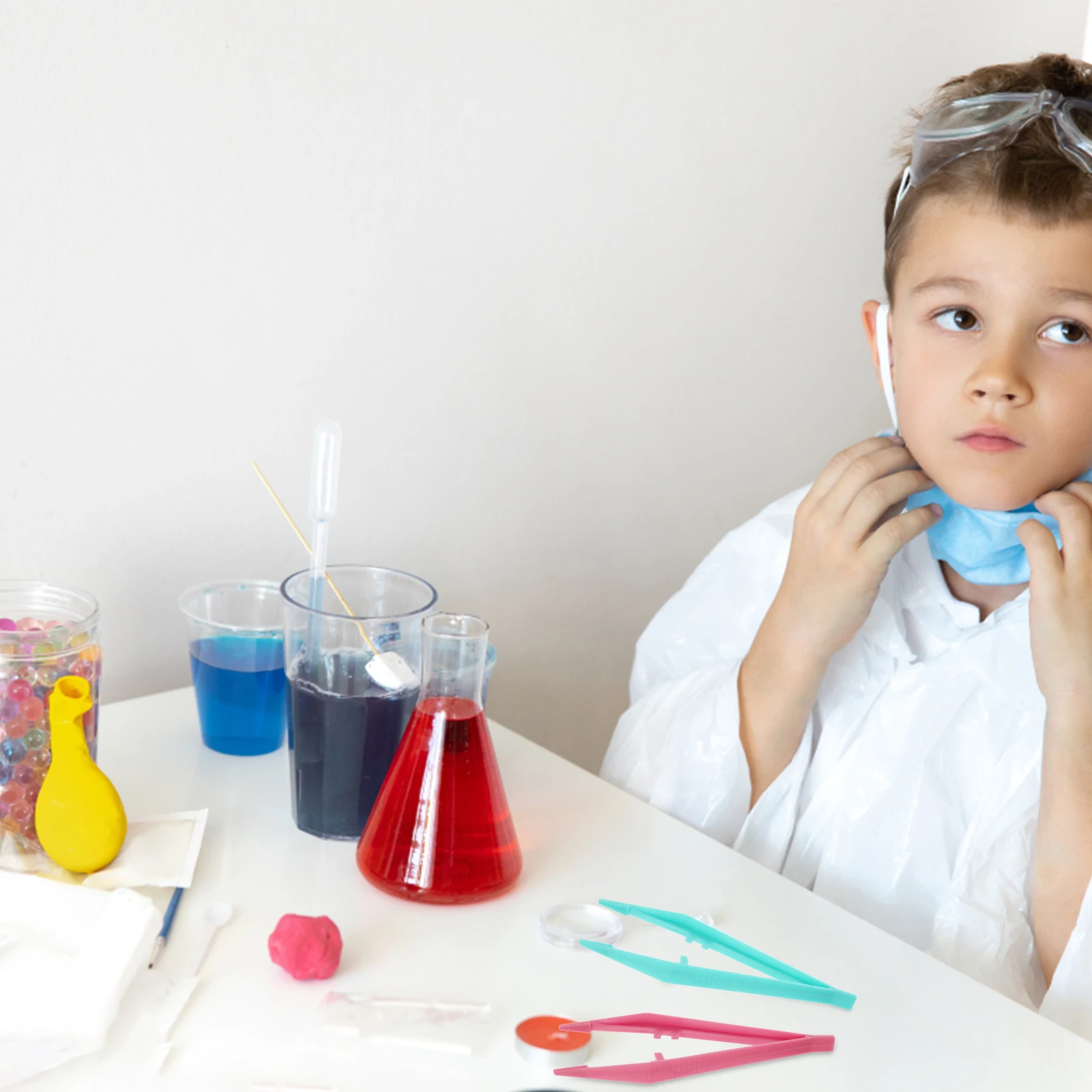 

25pcs Kids Plastic Tweezers Fine Motor Skills Training Tool Early Education Sorting Counting School Teaching Aid Craft Tweezers