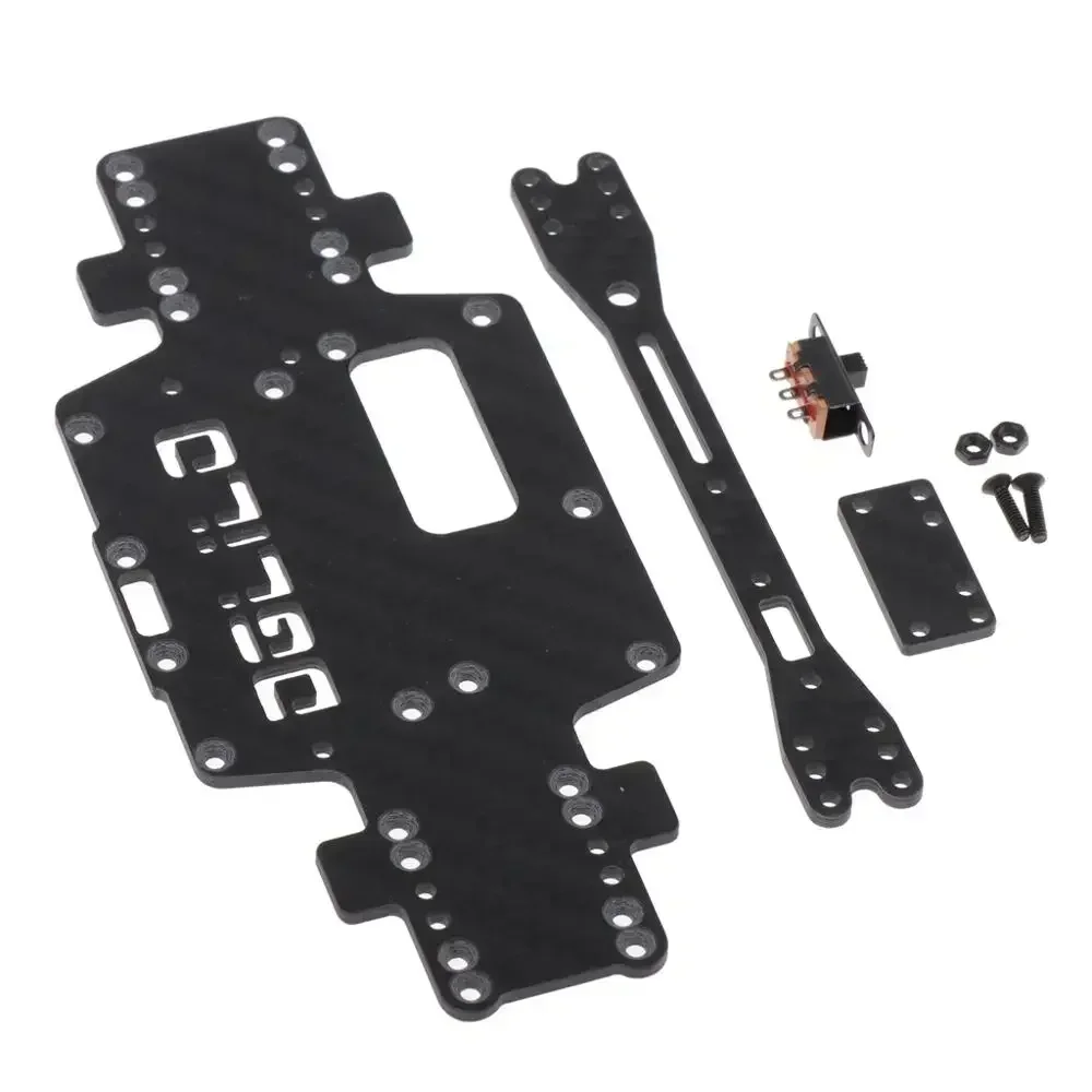 For Wltoys K969 K979 K989 K999 P929 P939 1:28 RC Car Spare Parts Upgraded Carbon Fiber Chassis Car Bottom Low Body Shell - view 5