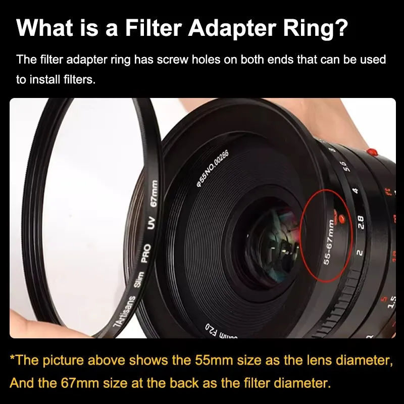 Anillo adaptador de filtro UV ND CPL para lente de cámara, anillos de paso de Metal 58-62mm 77-67mm, anillo reductor para lente Canon Nikon Sony Fuji