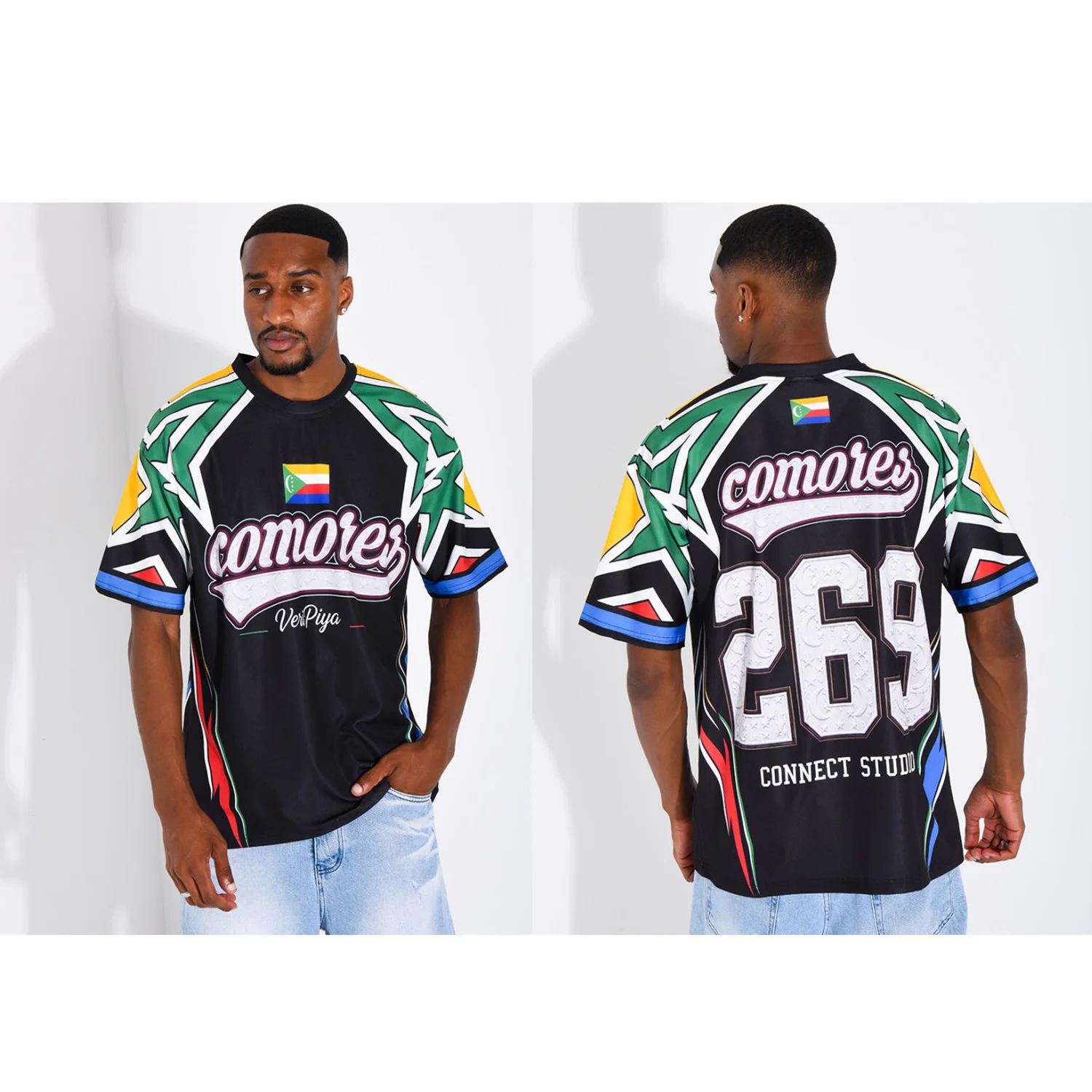 2026 Comores 269 Green Graphic T Shirt Comoros Flag Short Sleeve Streetwear Jersey Men Women Summer Casual Fan Kid Top