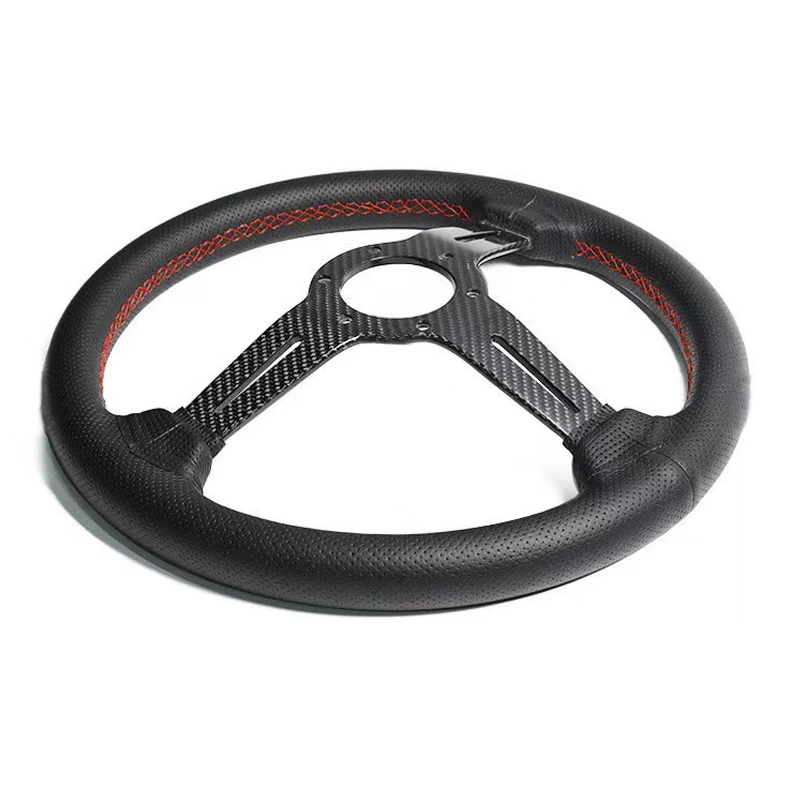 New ND racing modified quick release steering wheel 14inch Genuine Leather cabon fiber nd steering ND racing game steering wheel