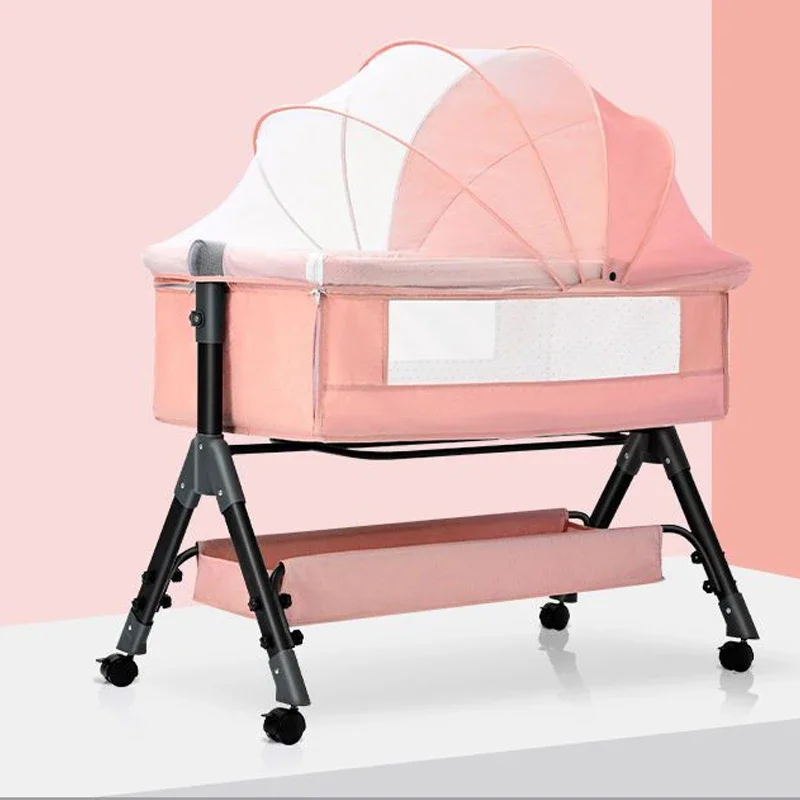 Newborn Bedside Sleeper Bassinet Bed Portable Baby Cribs Folding Cot Beds Kid's Bedding Set for New Born Crib