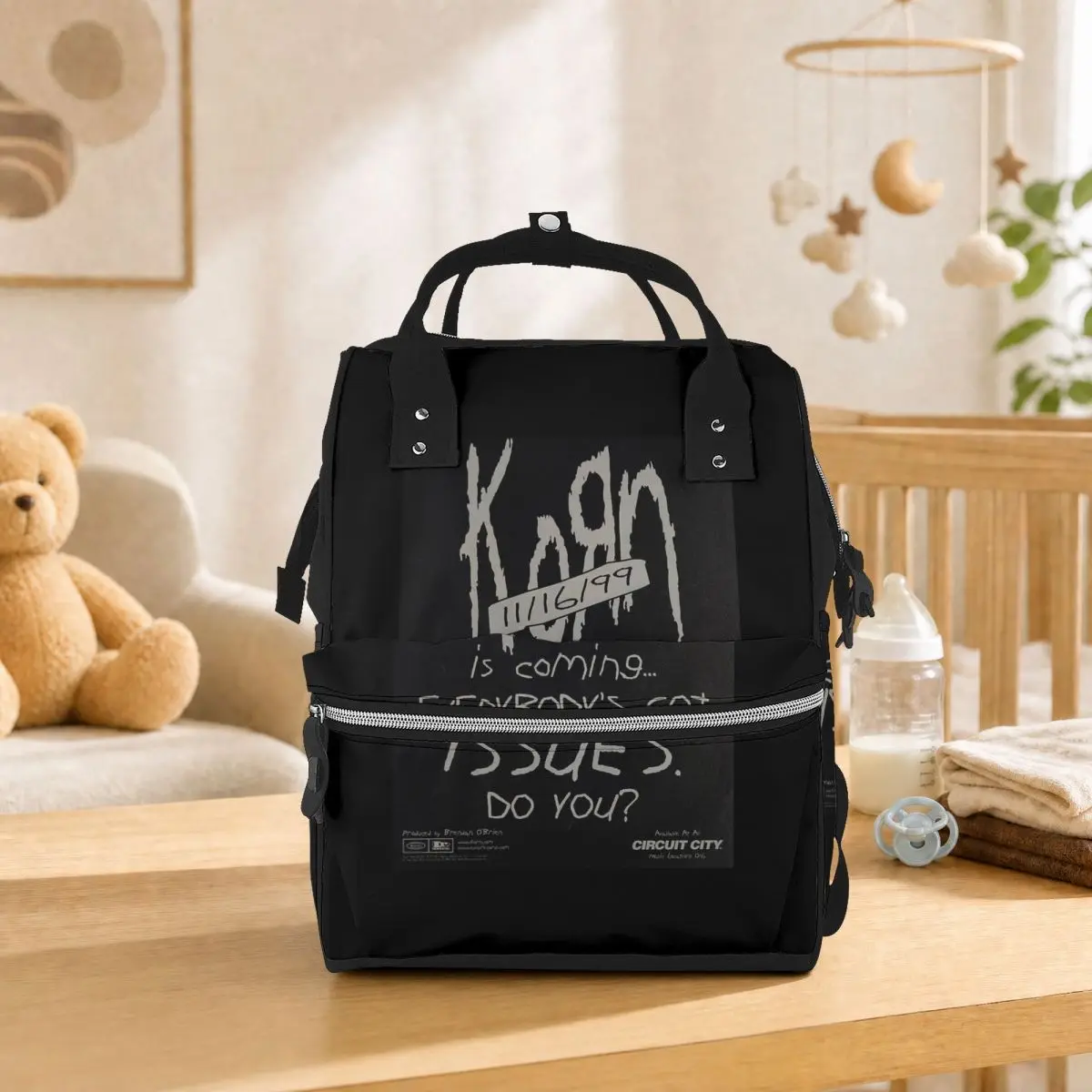 Rock Band Korn Follow The Leader 20Th Anniversary Merch Student Backpack School Bag  for Men Women Bookbag Shoulder Bags