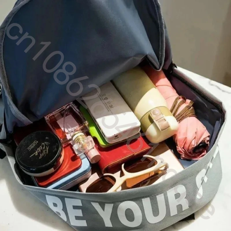 حقيبة ظهر عصرية للرجال والنساء حقيبة ظهر لطلاب المدارس الثانوية ذات سعة كبيرة النسخة الكورية من th