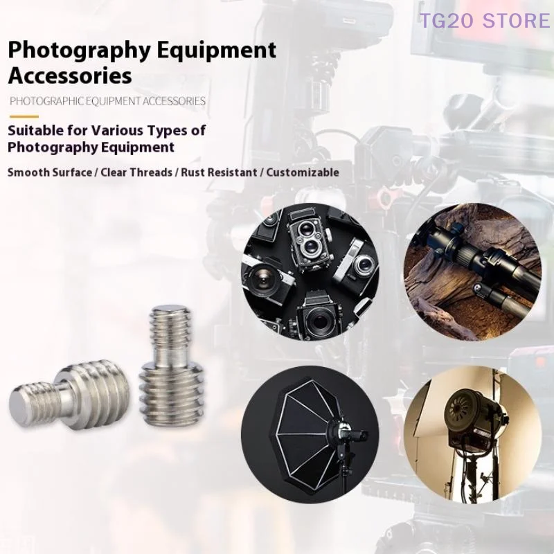 1/4' Male to 1/4 3/8' Male Camera Screw Mount Adapter Tripod Thread For Camera Tripod Monopod Ring Light