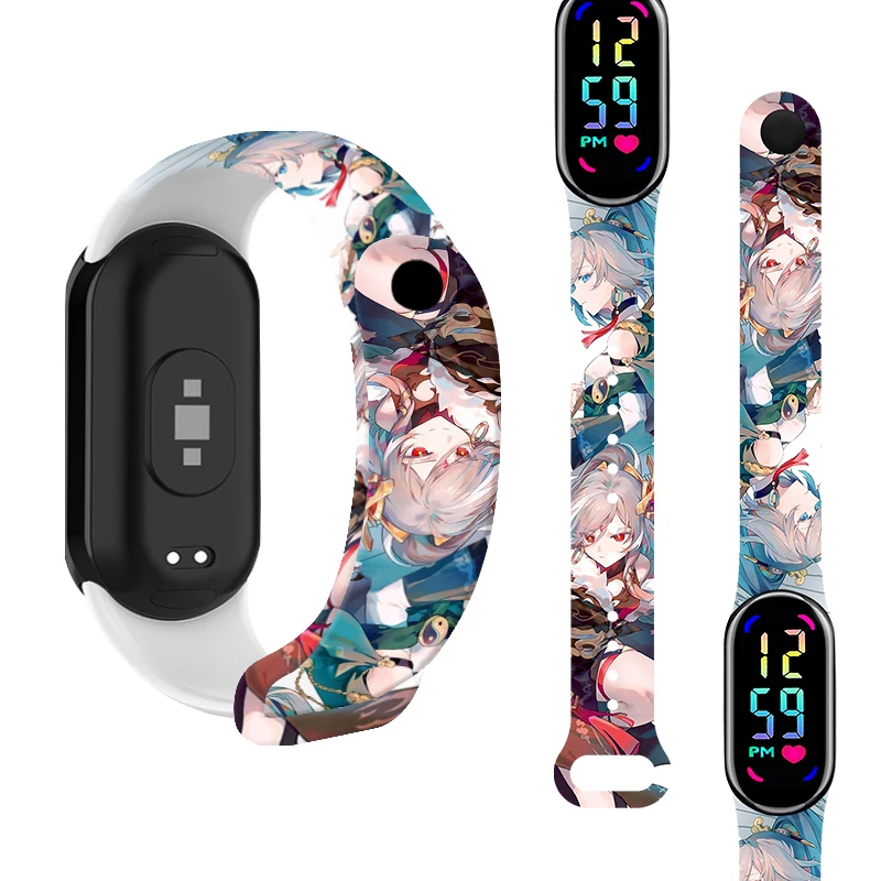 MINISO Anime Printed Wristband for Xiaomi Mi Band 9 8 Strap Sport Watchband Replaceable Bracelet for Mi Band 9 8 Smart Bracelet