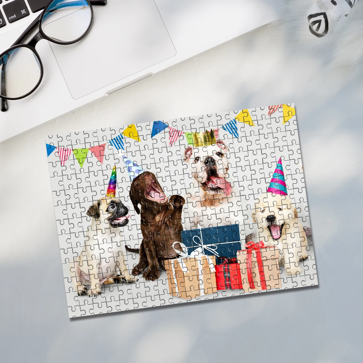35/300/500/1000pcs Personalized Custom Photo Puzzle Birthday photos DIY Puzzle Portrait Painting Handmade Birthday Gift