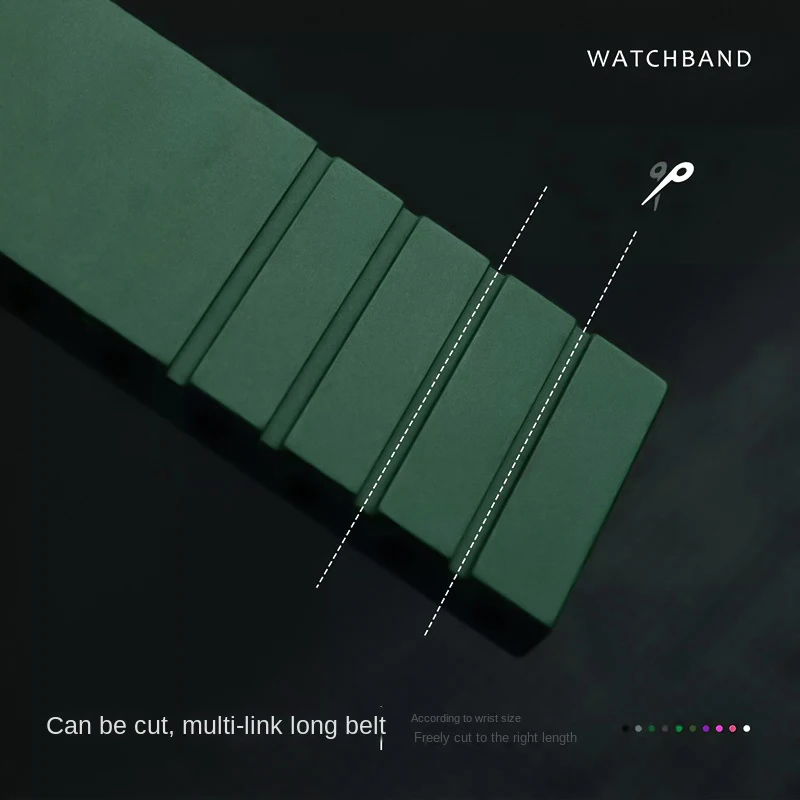 Correa de reloj de goma de 20mm, 21mm y 22mm para Tudor Black Bay 39mm 1958 BB58 Panda Pro, correa de reloj con escudo negro, pulsera Linker de extremo de acero