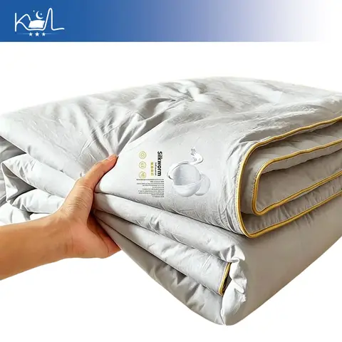 100% Mulberry Silk Summer Quilt, Lightweight Air Conditioner Comforter for Spring Autumn, Student Dorm Thin Duvet, All Season