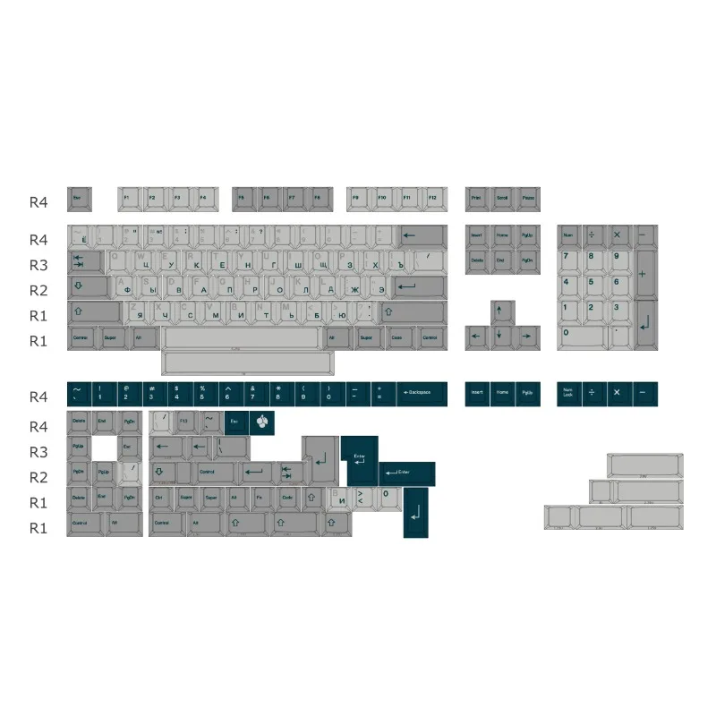 Imagem -06 - Gmk Prussian Alert Keycap Pbt 5-sided Sublimação Térmica Cherry Profil Teclado Mecânico Keycaps Acessórios para pc Computador